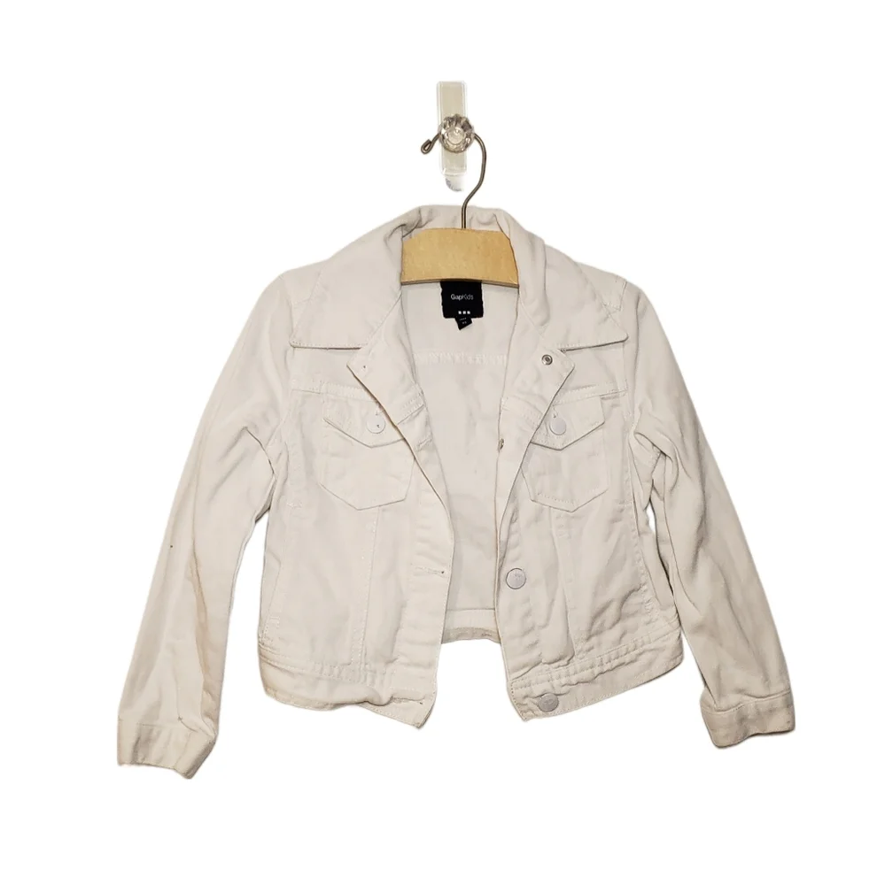 Gap Kids XS White Denim Jean Jacket